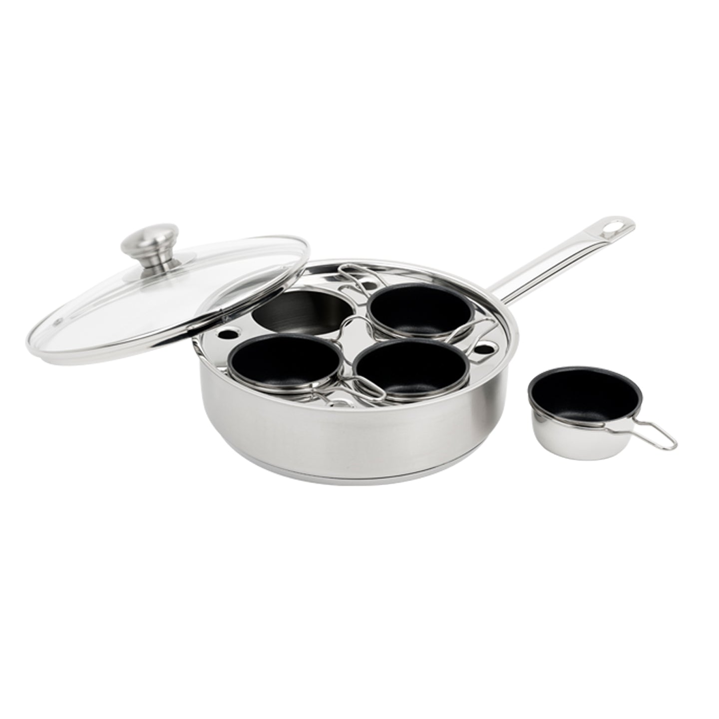 Demeyere Resto 4-Cup Stainless Steel Egg Poacher Set + Reviews