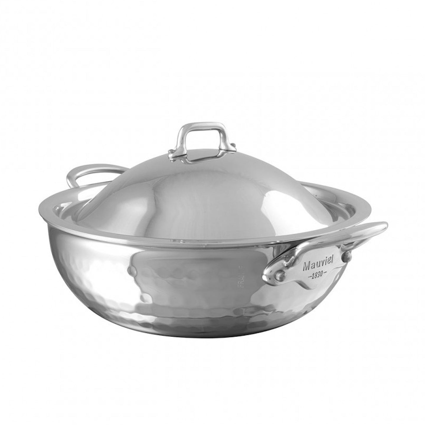 Mauviel M'COOK 5-Ply Rondeau With Lid, Cast Stainless Steel Handles, 6, Mauviel USA