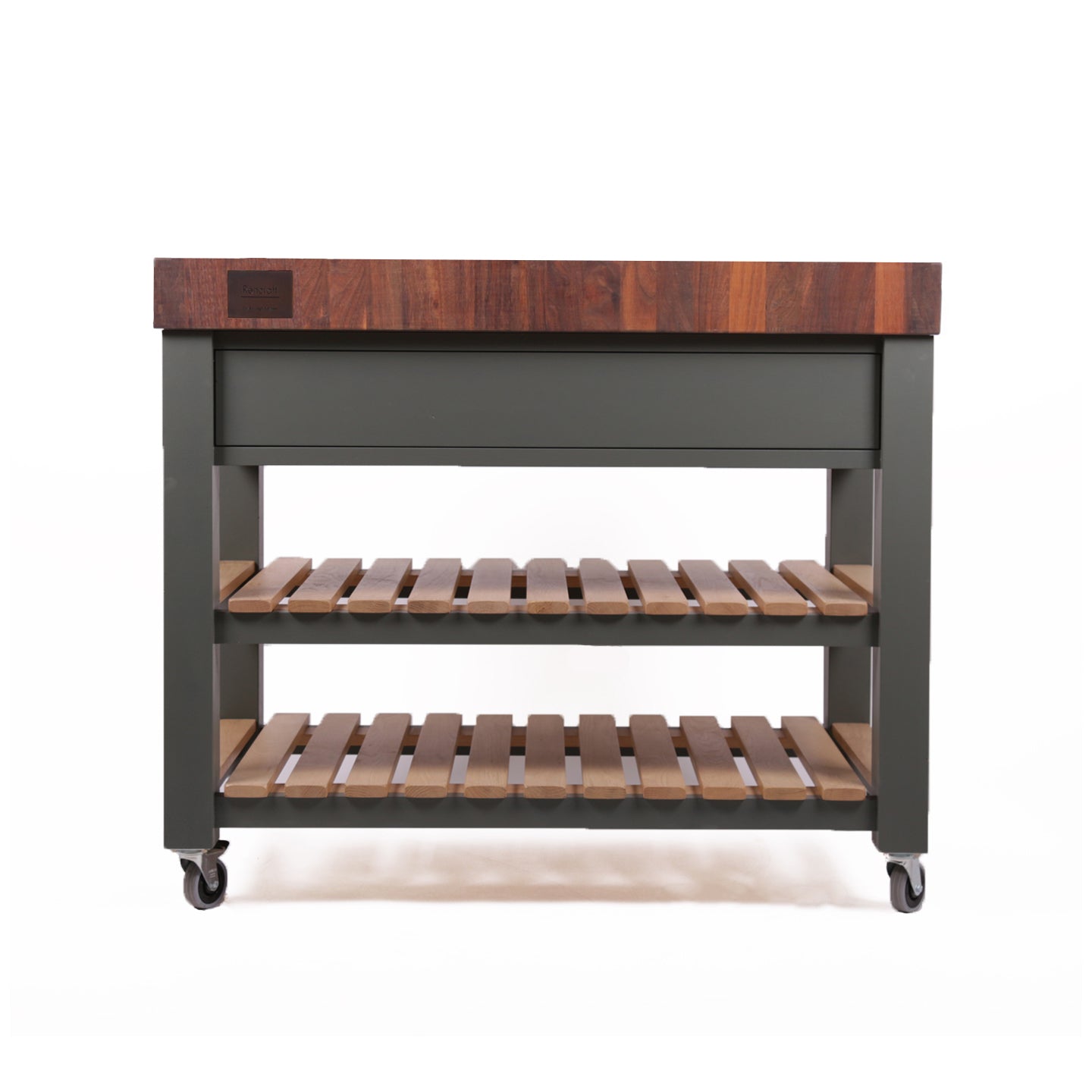 Rencraft Butchers Block / Walnut / Borough Kitchen Green