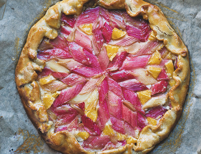 Rhubarb, Orange & Ginger Free-Form Tart