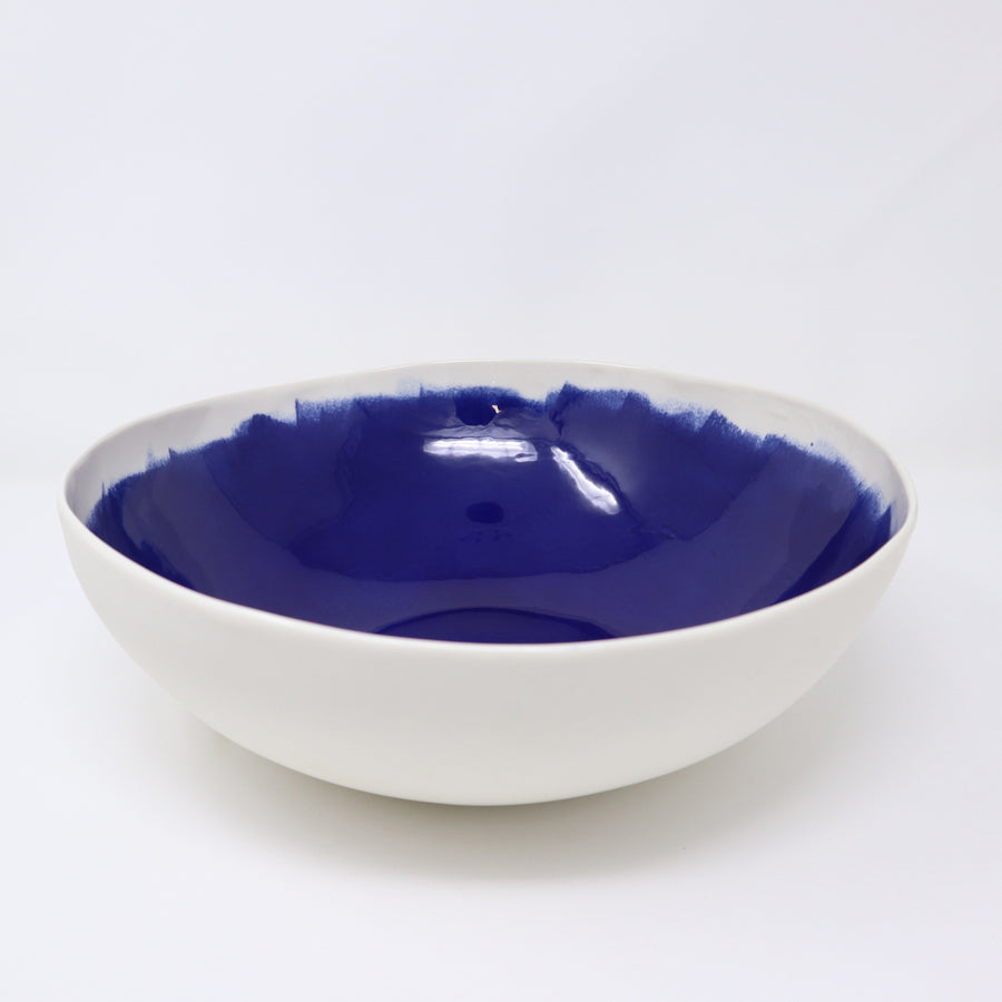 Bertozzi Brushed Bowl / Porcelain / 30cm / Dark Blue