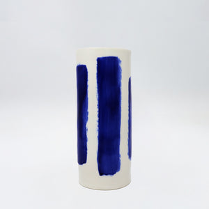 Bertozzi Brushed Vase / Porcelain / 20cm / Blue *