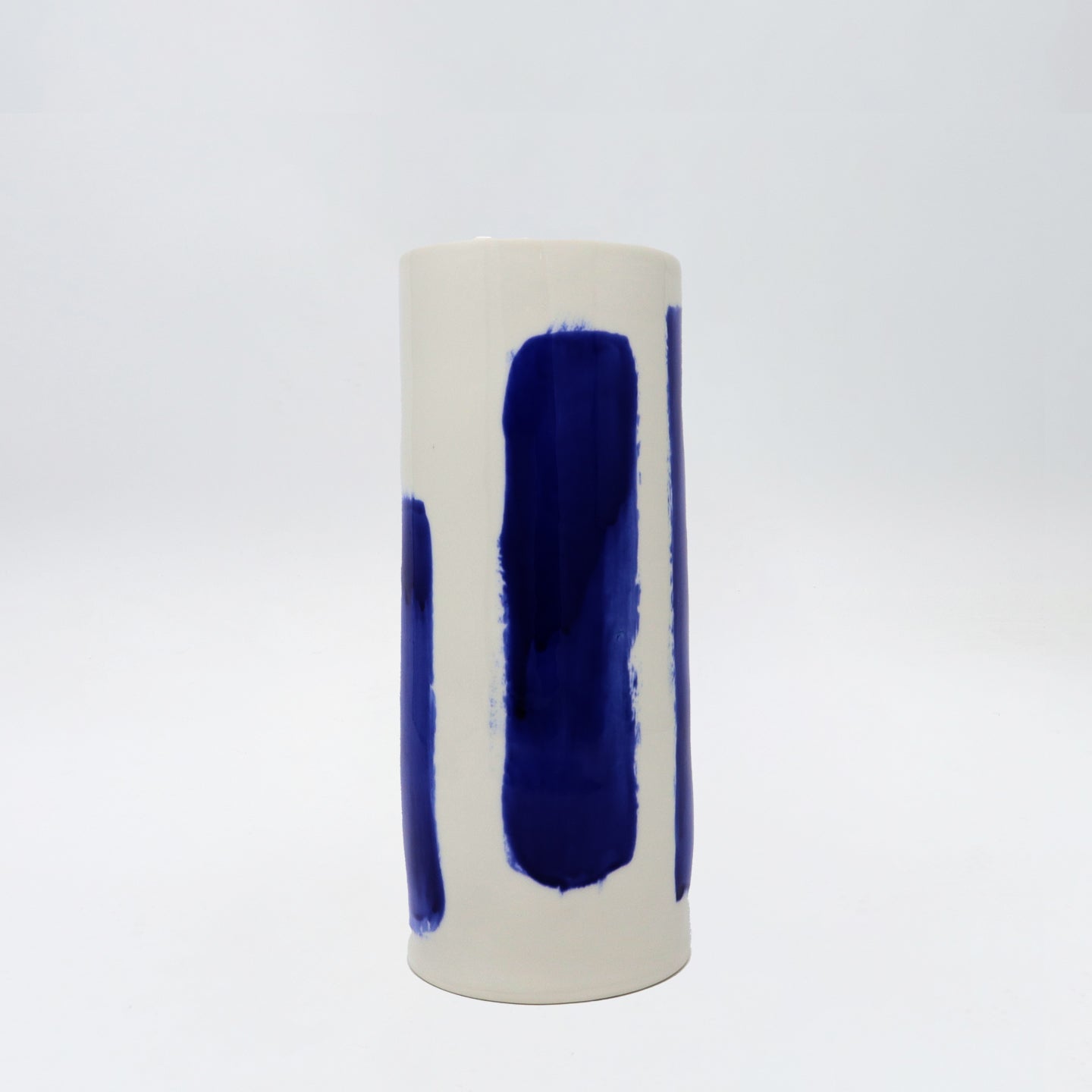 Bertozzi Brushed Vase / Porcelain / 20cm / Blue *