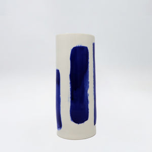 Bertozzi Brushed Vase / Porcelain / 20cm / Blue *