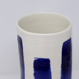 Bertozzi Brushed Vase / Porcelain / 25cm / Blue *