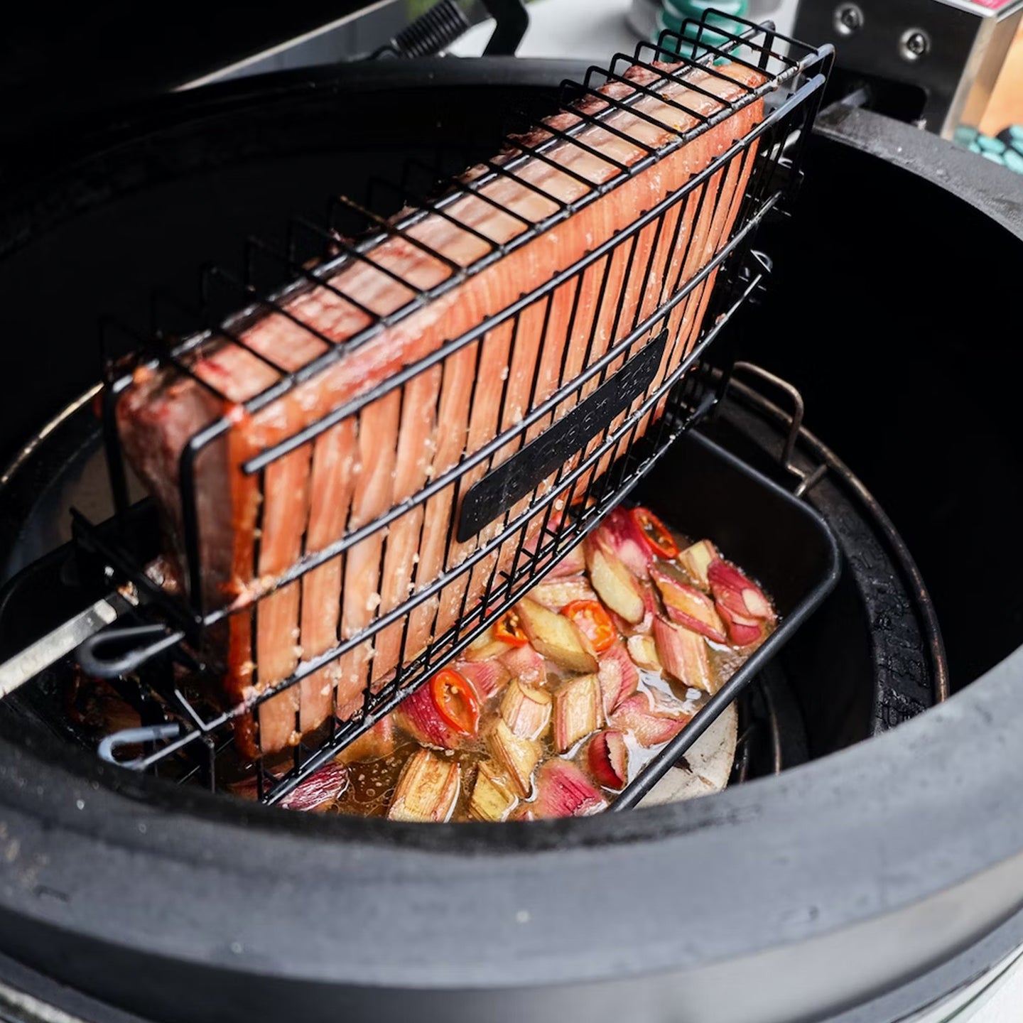 Big Green Egg Rotisserie Basket / Flat