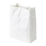 Ceramic Japan Porcelain Crinkle Superbag Vase / White