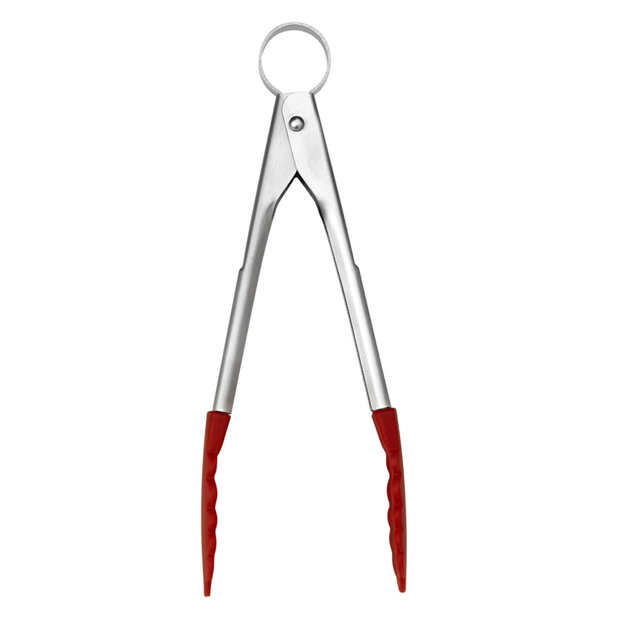 Cuisipro Silicone Locking Tongs / Red / 30cm *