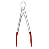 Cuisipro Silicone Locking Tongs / Red / 30cm *