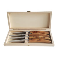 Goyon-Chazeau Le Thiers Brasserie Steak Knife Set / Set of 4 / Juniper