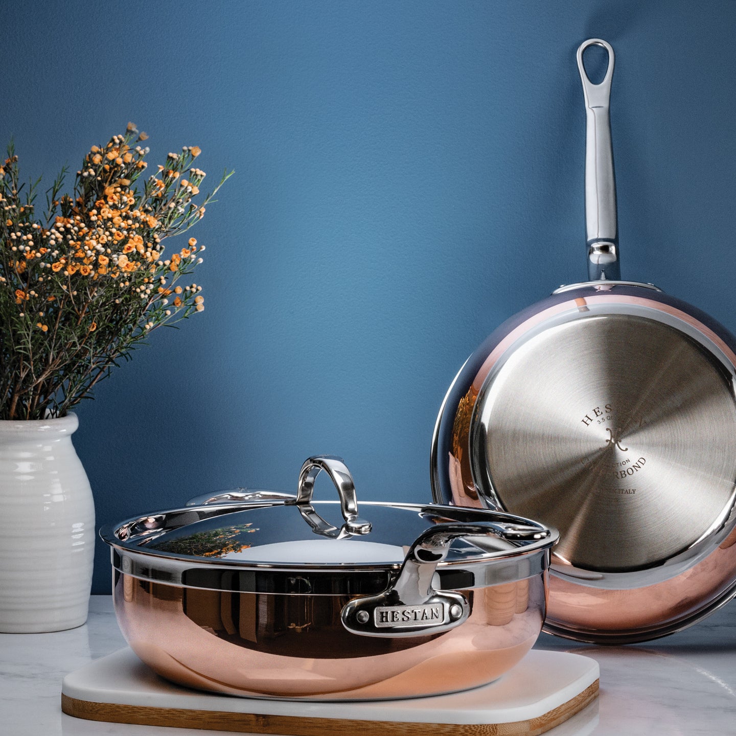 Hestan CopperBond Induction Copper Essential Pan with Lid