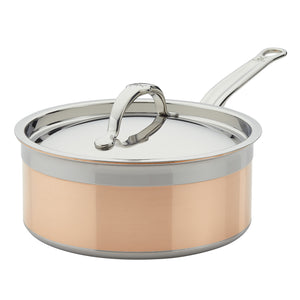 Hestan CopperBond Induction Copper Saucepan with Lid