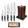 Kai Shun Nagare 5 Knife, Whetstone and Block Set / Walnut Block