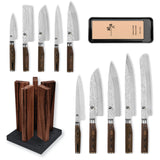 Kai Shun Premier 10 Knife, Whetstone and Block Set / Walnut Block