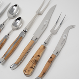 Laguiole en Aubrac 28-Piece Cutlery Set with Canteen / Juniper Handle