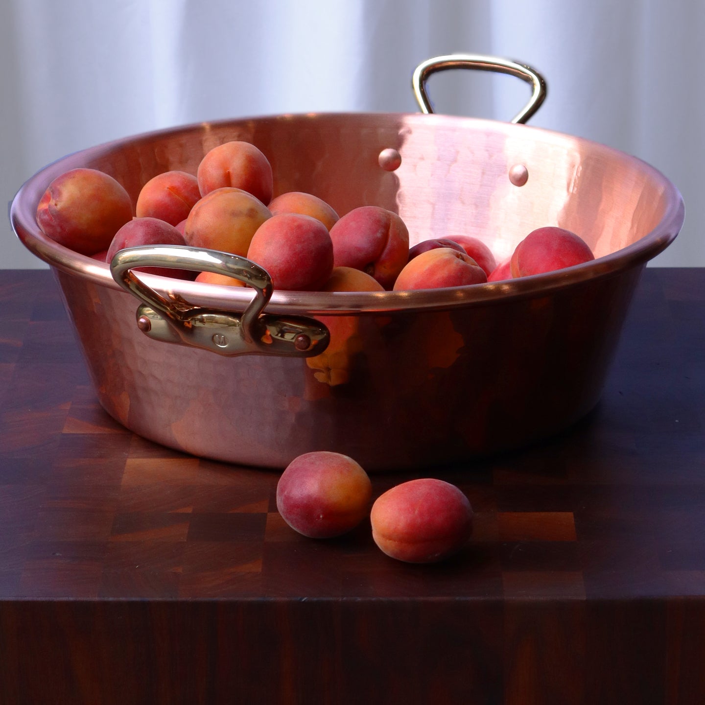 Mauviel M'Passion Hammered Copper Jam Pan with Bronze Handles / 36cm