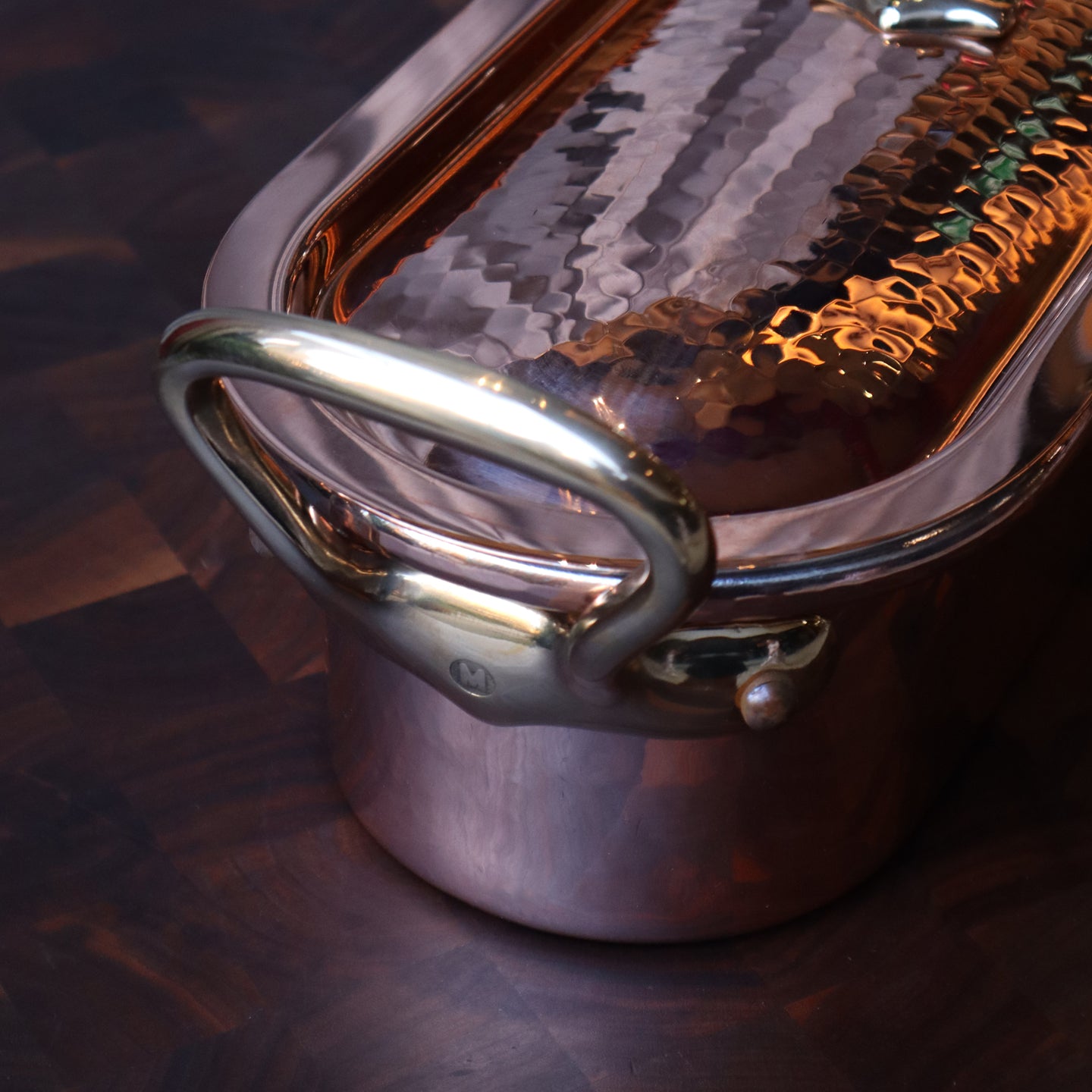 Mauviel M'Tradition Hammered Copper Fish Kettle