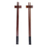 Sarah Petherick Red Wood Chopsticks & Rest / Set of 2 / Black Horn