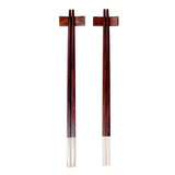 Sarah Petherick Red Wood Chopsticks & Rest / Set of 2 / White Bone