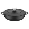 Tramontina Enamelled Cast Iron Saute Casserole / Black / 28cm (Ex-Display)