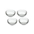 Basics Glass Pinch Bowl Pack of 4