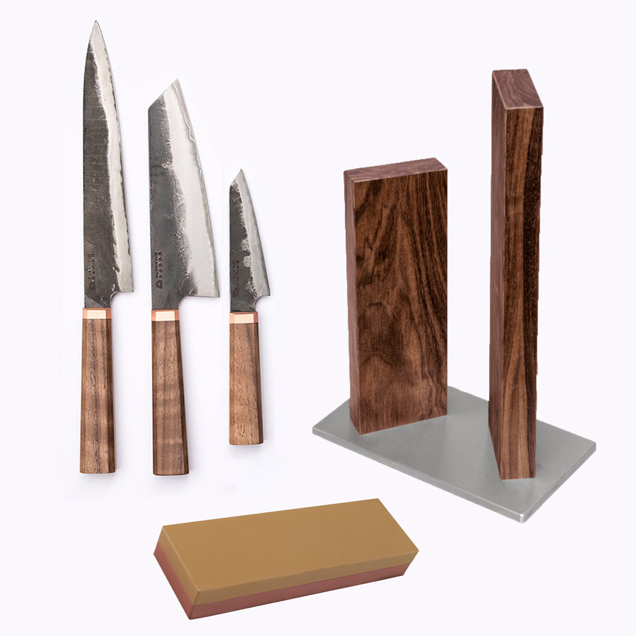 https://www.boroughkitchen.com/cdn/shop/products/blenheim-forge-3-knife-niwaki-whetstone-walnut-block-set-borough-kitchen_1280x.jpg?v=1611569859