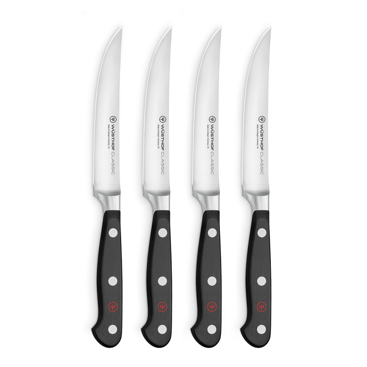 Wusthof Trident Classic Steak Knife in Stainless Steel and Black (Set of 4)